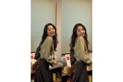 안소희가 입으면 올리브색도 특별해? 보호본능 자극하는 여리여리한 니트룩