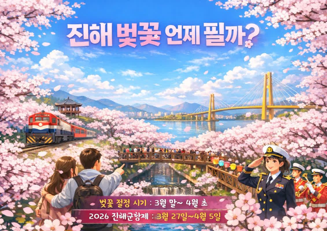 진해 벚꽃 언제 필까? 2026년 진해군항제와 함께 보는 벚꽃 시즌 알아보기 | 인포매틱스뷰