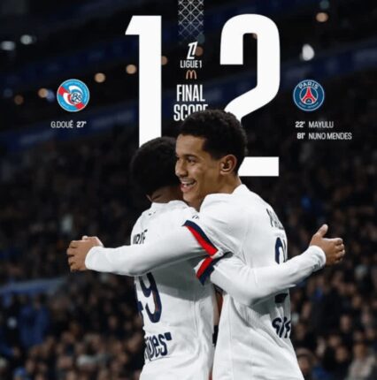 이강인, 부상 복귀전서 활약…PSG, 스트라스부르에 2-1 승리하며 리그 선두 등극