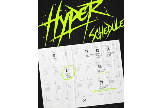 엑신, 미니 4집 ‘Hyper’ 스케줄러 공개…컴백 카운트다운 돌입