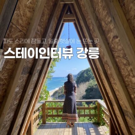강릉 펜션 감성숙소 동해 일출 오션뷰 스테인터뷰