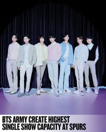 BTS, 토트넘 홋스퍼 스타디움 12만석 매진…단일 공연 최다 관객 기록