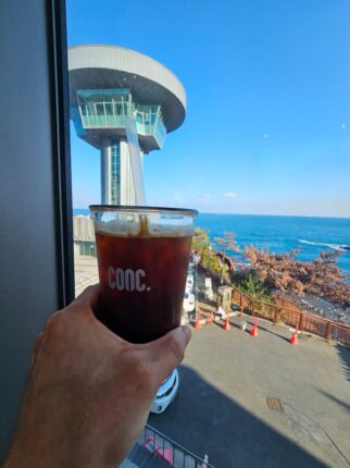 경주 감포 오션뷰 대형 카페, 콘크카페 경주주상절리점