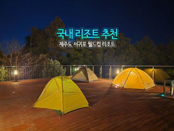 국내 리조트 추천 제주도 서귀포 월드컵 리조트 | 캠핑