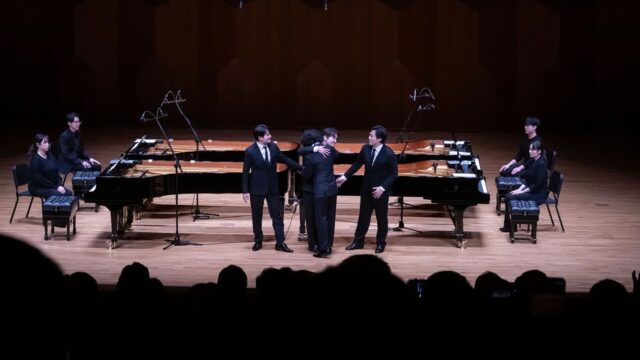 [포토&] 조성진·임윤찬·김선욱·선우예권 4대의 피아노 연주…2시간 넘는 ‘세기의 앙상블’