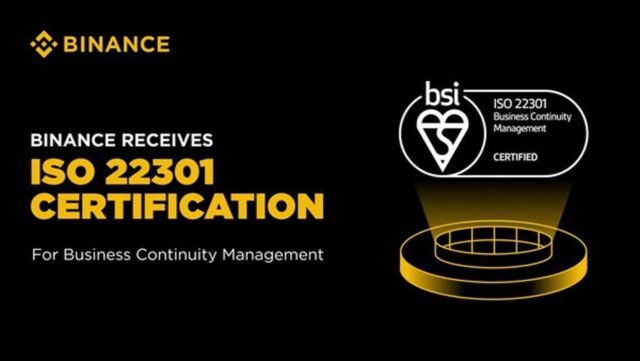 바이낸스, ‘ISO 22301’ 인증 획득…비즈니스 연속성 관리 국제 기준 충족
