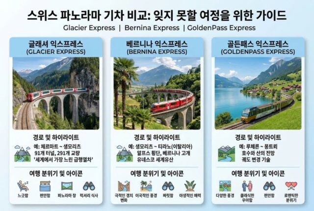 스위스 기차 여행 완전정복, 초보자를 위한 구간별 가이드 2026ver.