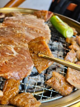 구래동 돼지갈비 푸짐하고 맛있는 신라화로