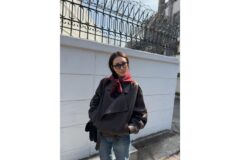 [포토&] 최지우, 가죽 재킷 완벽 소화한 ‘워너비 슬랜더’ 일상 패션
