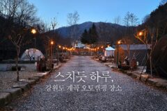 스치듯 하루를 묵었던 강원도 계곡 오토캠핑 장소