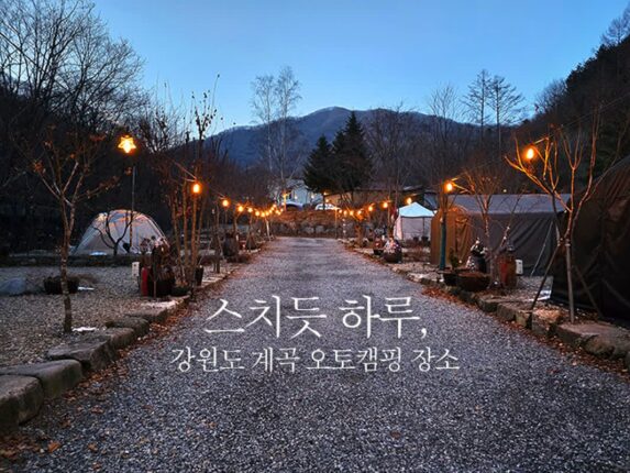 스치듯 하루를 묵었던 강원도 계곡 오토캠핑 장소