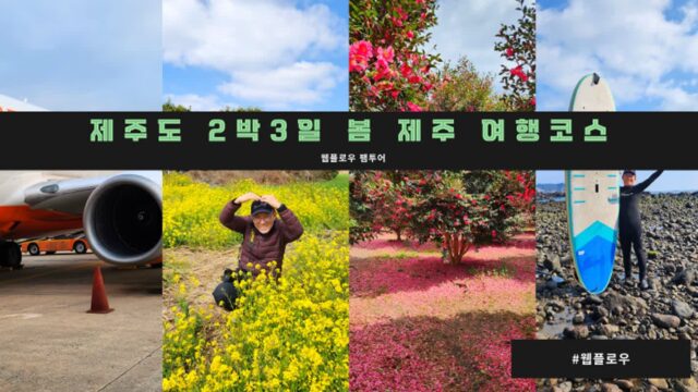 제주도 2박3일 웹플로우 팸투어 봄 제주 여행 코스