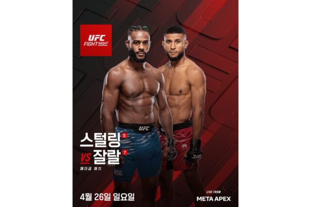 UFC 파이트 나이트, 스털링 vs 잘랄 격돌…페더급 판도 흔든다