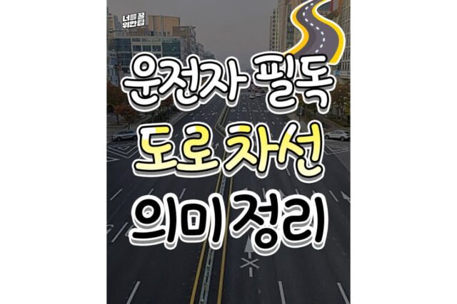 도로 차선 의미 정리