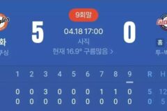 늑구 귀가후 대전 스포츠