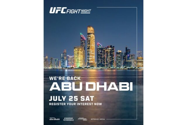 UFC, 오는 7월 아부다비 대회 개최… 에티하드 아레나 다시 달군다
