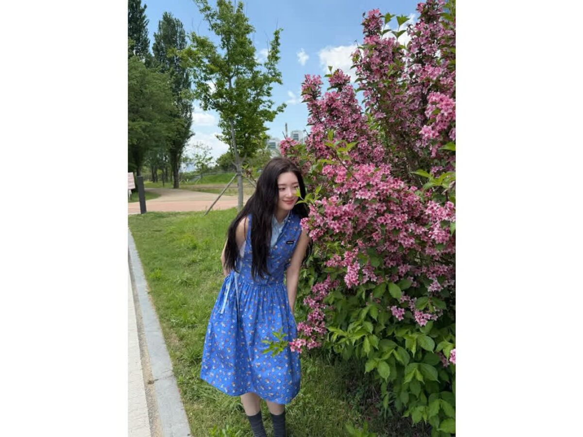 정채연 플라워 원피스 스타일 관련 이미지