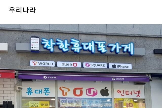 전세계가 사이좋게 미감은 갖다버리고 운영하는 매장