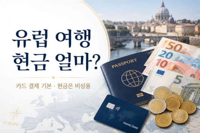 유럽 여행 현금 얼마 정도 들고 가면 좋을까?