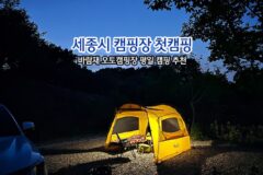 세종시 캠핑장 첫 캠핑 바람재 오토캠핑장 평일 캠핑 추천