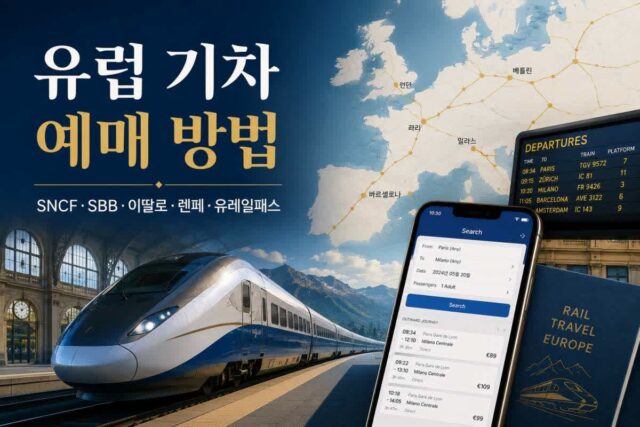 2026 유럽 기차 예매 방법, SNCF·SBB·이딸로·렌페·유레일패스?