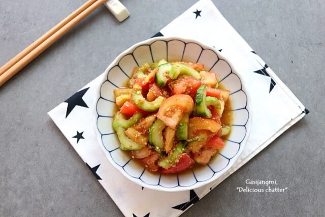 오이토마토샐러드 레시피 쉬운 요리 아삭 상큼 오이토마토무침