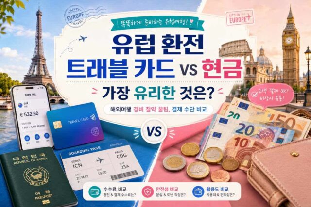 유럽 환전 트래블 카드 vs 현금, 가장 유리한 것은?