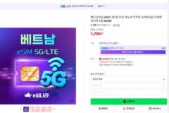 해외 여행 준비물 베트남 eSIM 가성비 이심 vs 무제한 이심
