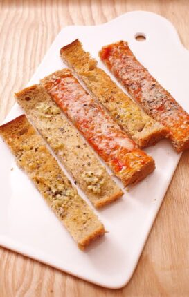치즈토스트 만드는법, 식빵 마늘빵 소스 에어프라이어 마늘토스트 만들기