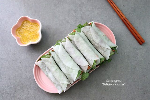 야채무쌈 레시피 상큼 쫄깃 떡갈비야채무쌈 집밥메뉴 추천