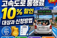 2026 다자녀 고속도로 통행료 10%할인 대상과 신청방법