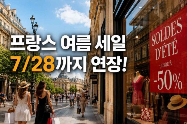 프랑스 여름 세일, 몰랐다면 지금 확인하세요 (7/28까지 연장!)