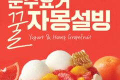 [리얼푸드] 자몽·벌집꿀 올렸어요…설빙 ‘순수요거꿀자몽설빙’