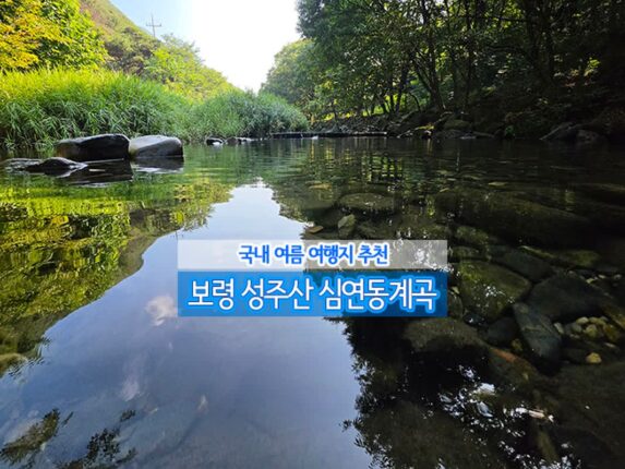 8월 국내 여름 여행지 추천 보령 성주산 심연동계곡