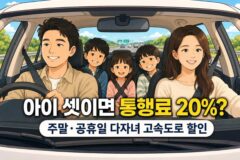 “아이 셋 20% 할인!” 주말마다 받을 수 있는 다자녀 고속도로 할인 혜택