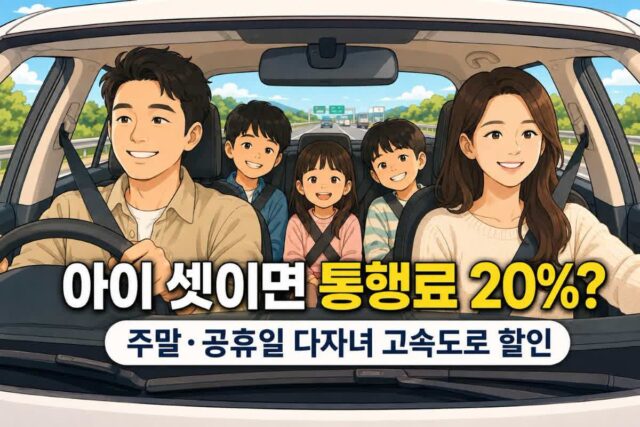 “아이 셋 20% 할인!” 주말마다 받을 수 있는 다자녀 고속도로 할인 혜택