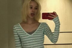 파격 금발 후 본판이 얼마나 예쁜지 보여준.. 연예인 휴가룩