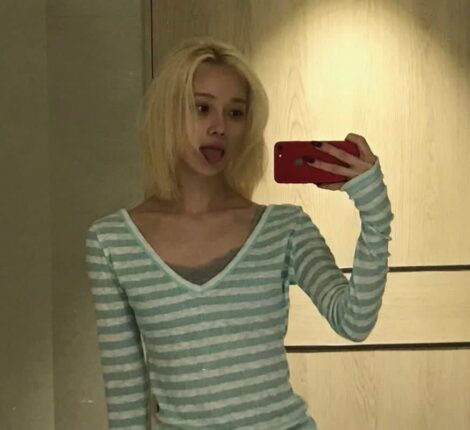 파격 금발 후 본판이 얼마나 예쁜지 보여준.. 연예인 휴가룩