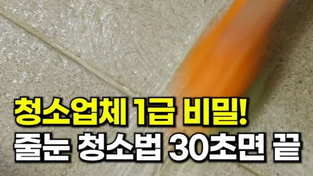 청소업체가 절대 비밀로 하는 줄눈 청소법! 30초면 끝