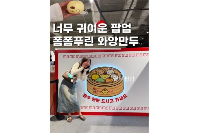 용산 아이파크몰놀거리 폼폼푸린의 와앙 만두 팝업 굿즈부터 인형까지