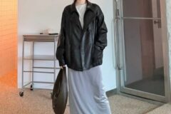 (후회 확률 100%) 전 남친 뼈 때리는.. 여배우 가죽자켓 패션