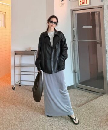 (후회 확률 100%) 전 남친 뼈 때리는.. 여배우 가죽자켓 패션