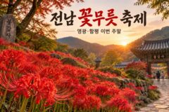 꽃무릇 축제 레전드 모음, 이번 주 전남 여행지 발칵 뒤집힙니다