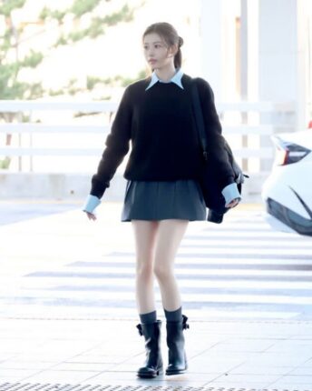 얼굴 진짜 작은것 같다는.. 9등신 ‘트와이스 사나’ 비주얼 실물 체감짤