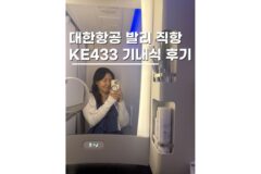 발리항공권 직항 대한항공 KE433 기내식 와이파이 비행후기