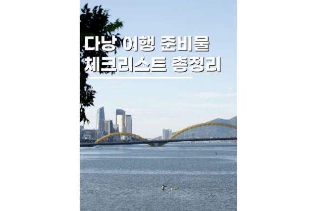 베트남 다낭 준비물 체크리스트 이것만 챙기면 여행 끝