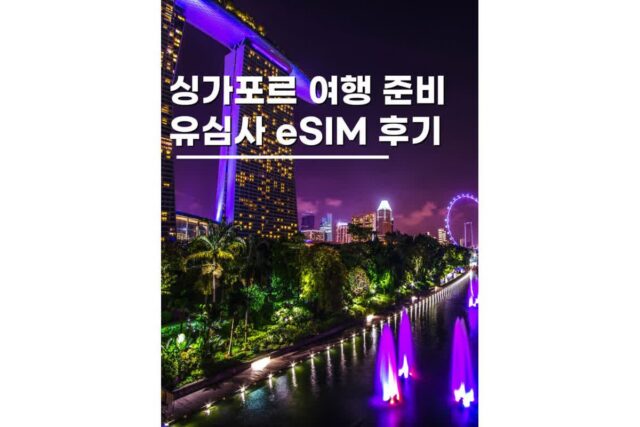 싱가포르 이심 추천 유심사 eSIM 가격 사용법 후기