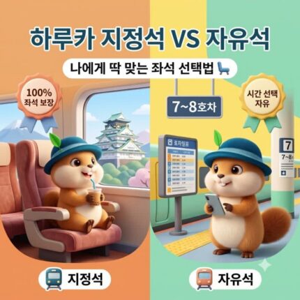 [투비’s 여행 콘텐츠 핏] 일본 여행! 하루카 지정석 vs 자유석, 나에게 맞는 좌석은?