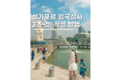 싱가포르 입국 신고서 자유여행 준비 3일전 1분만에 작성