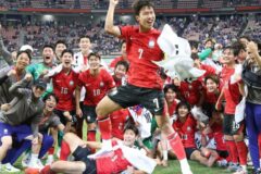 “日 꺾고 금메달!” 양민혁-배준호 군면제 확정…엄지성 결승골    →한국 축구 AG 4연패